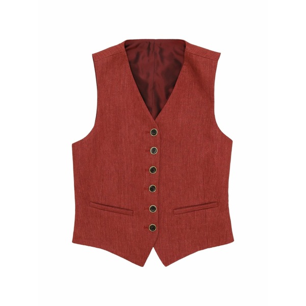 フォルテラ レディース 上衣＆上衣 アウター Demi single-breasted waistcoat Red