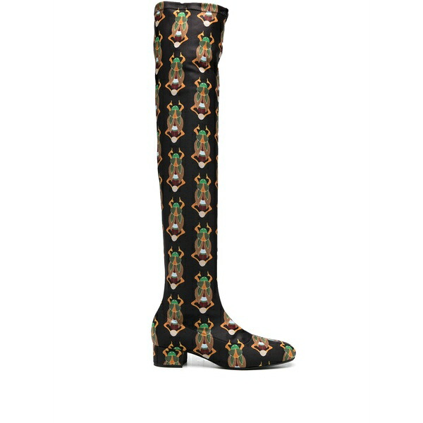 ラ・ダブル・ジェイ レディース ブーツ シューズ Edie 40粍 scarab-jacquard boots Black