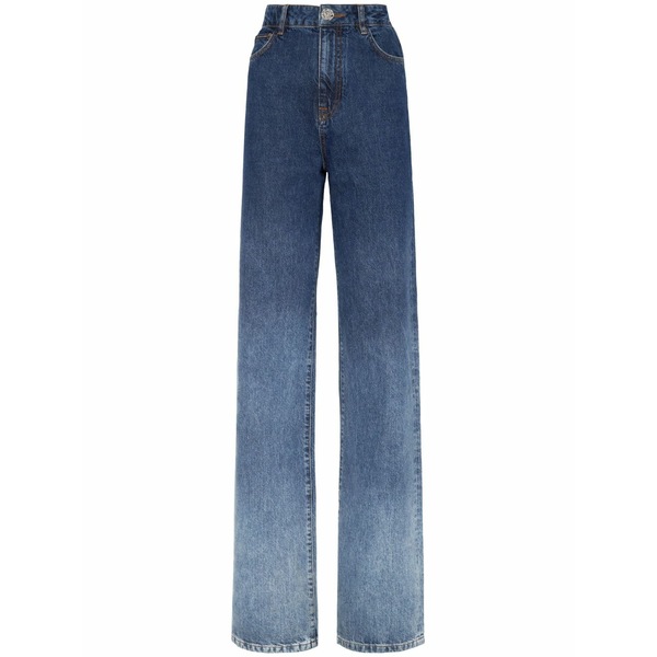フィリップ飾り気の無い レディース ジーンズズボン下 ボトムス Gradient-effect high-rise jeans Blue