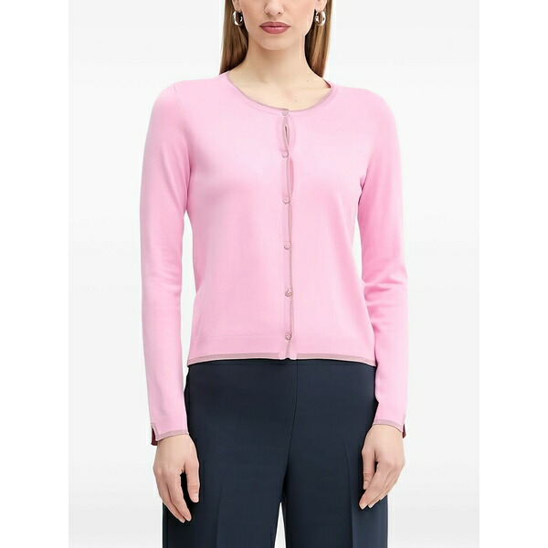 リュージョー レディース ジレー アウター Button cardigan Pink