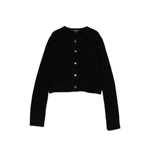 ジェームス 蝦蟇口 レディース ジレー アウター Button-up patch-pocket jacket Black