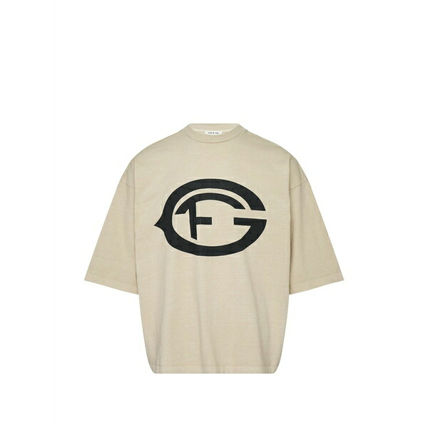 フィアオブゴッド メンズ ティーシャツ トップス Logo-print short-sleeves t-shirt Neutrals