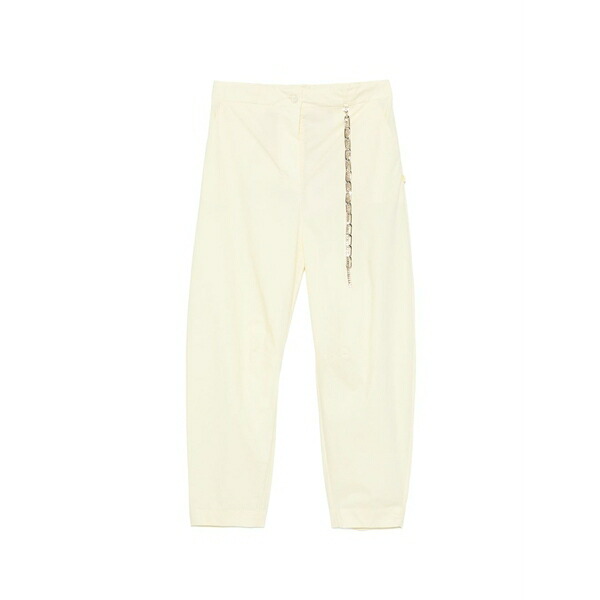 サーカス・泊まり レディース 心地好いズボン下 ボトムス Chain-embellished trousers Yellow