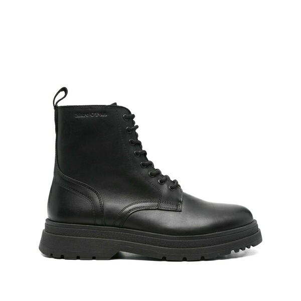 マルコポーロ メンズ ブーツ シューズ 45mm lace-up leather boots Black｜asty