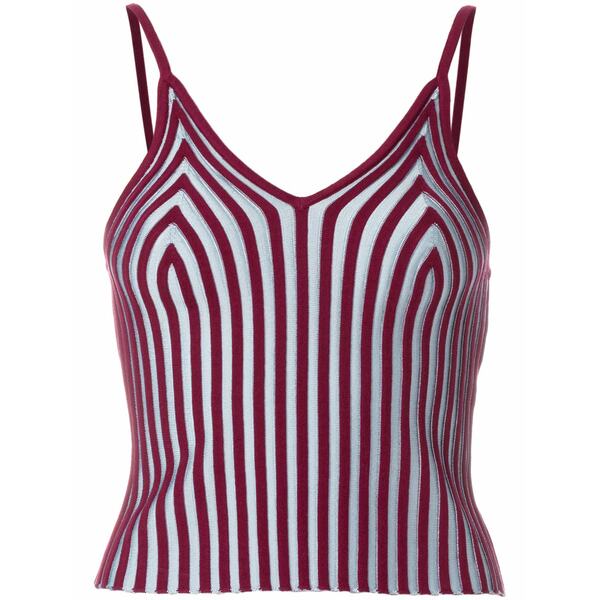 ケンゾー レディース カットソー トップス Striped vest Red｜asty