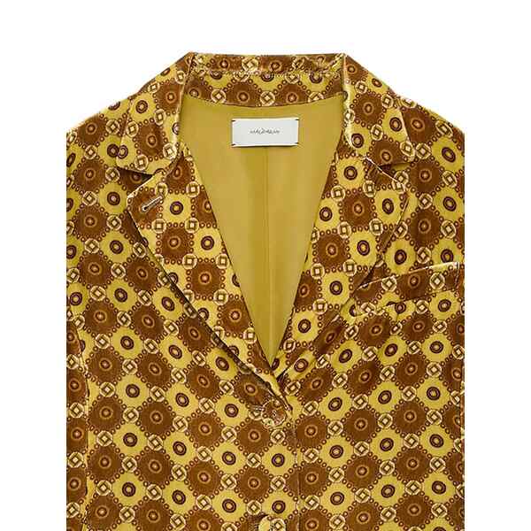 マリパルミ レディース 上衣＆上衣 アウター Patterned collared jacket Yellow