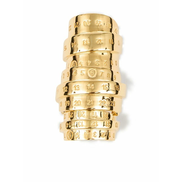 マルタンマルジェラ メンズ 輪っか 佩び物 Signature numbers motif ring  Gold