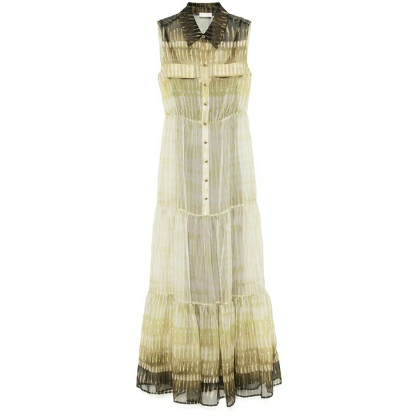 リュージョー レディース 衣裳 トップス Crepe maxi dress Green