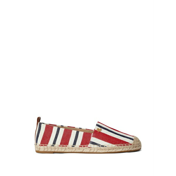 ラルフローレン レディース サンダル シューズ Cameryn iii striped espadrille  Red