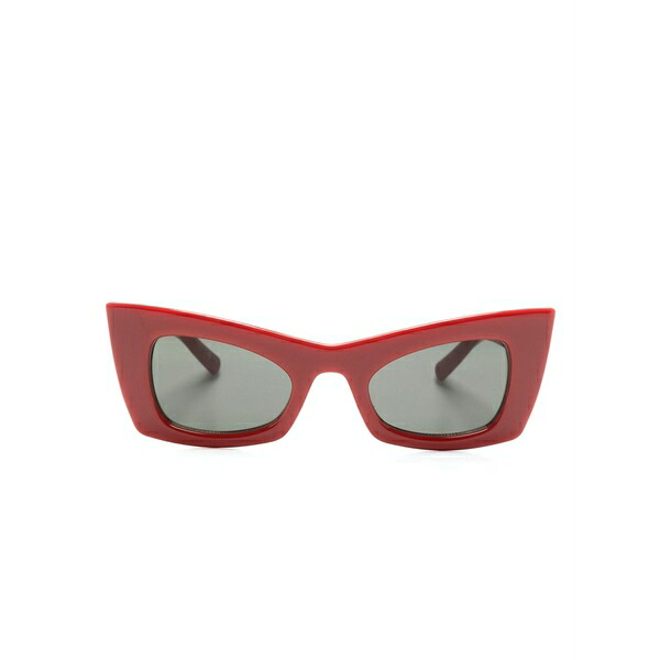 サンローラン アイウェア レディース 黒眼鏡＆アイウェア 付属物 Cat-eye sunglasses Red