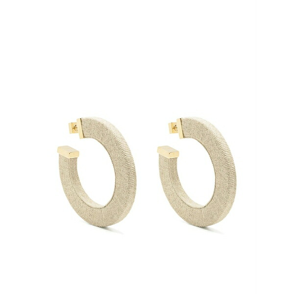 ジャクエムス メンズ ピアス・イヤリング アクセサリー Large fabric hoop earrings Gold｜asty