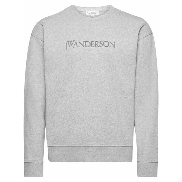 J.W.アンダーソン メンズ パーカー・スウェットシャツ アウター Logo-embroidered sweatshirt Grey