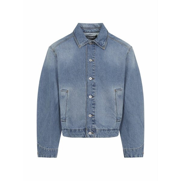 ジャクエムス メンズ 上衣＆上衣 アウター Denim point-collar jacket Blue