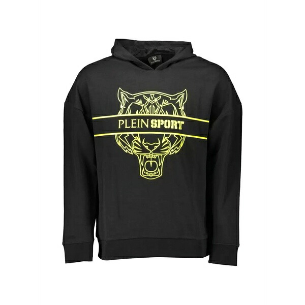 飾り気のない運動競技 メンズ パーカー・スウェットシャツ アウター Tiger-print hoodie Black