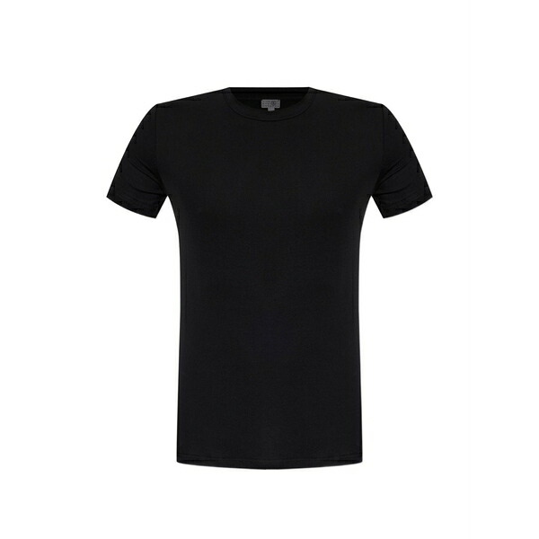 マルタンマルジェラ メンズ プルオーバー トップス Logo-print t-shirt Black