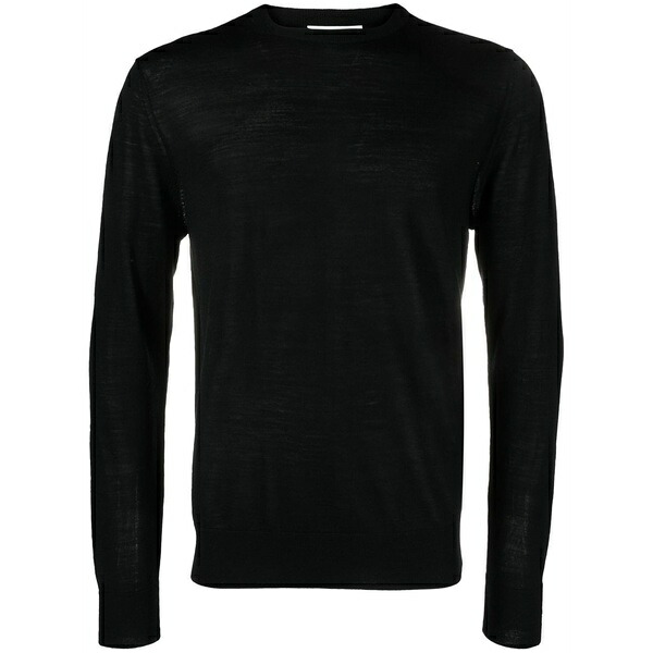 バランタイン メンズ 編み物\u0026プルオーバー アウター Crew-neck wool jumper Black