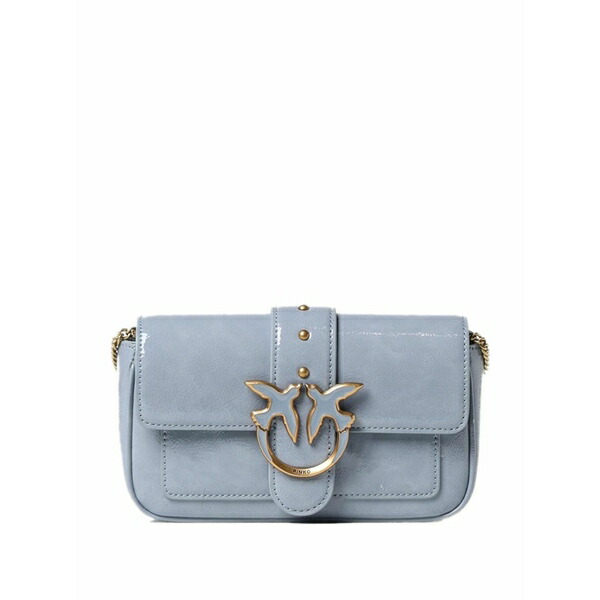 ピンコ レディース ショルダーバッグ 御徒面子 Love birds patent shoulder bag Blue