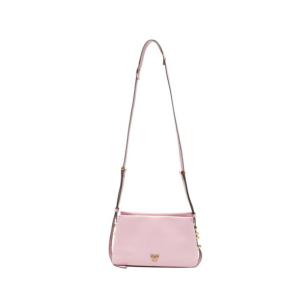 ピンコ レディース ショルダーバッグ 御徒面子 Mini triplet love birds leather shoulder bag Pink