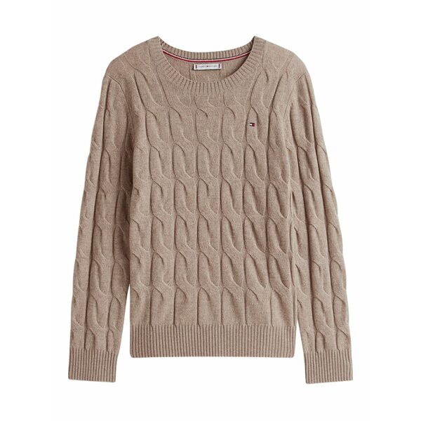 トミー ヒルフィガー レディース 編み物\u0026プルオーバー アウター Cable-knit sweater Neutrals