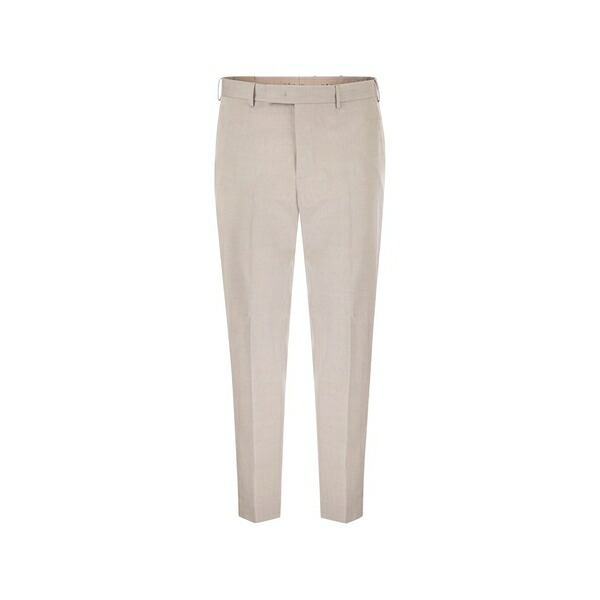 PTトリノ メンズ 心地よいズボン下 ボトムス Pressed-crease tailored trousers Neutrals