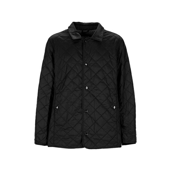 芙蓉足懸かり メンズ 上衣＆上衣 アウター Quilted press-stud jacket Black