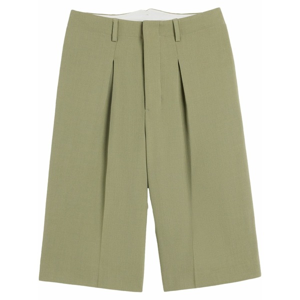 意中の女 レディース 心地好いズボン下 ボトムス Knee-length tailored shorts Green