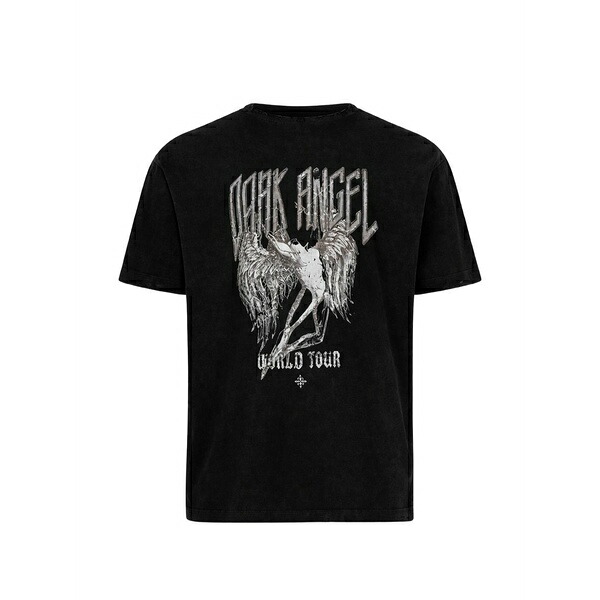 ジョン バージニアの州都 メンズ ティーシャツ トップス Graphic-print t-shirt Black