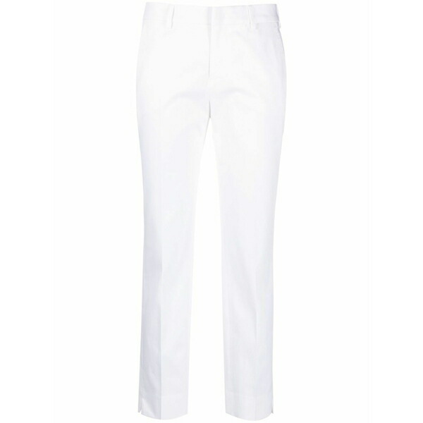 PTトリノ レディース 心地好いズボン下 ボトムス Straight-leg stretch-cotton trousers White