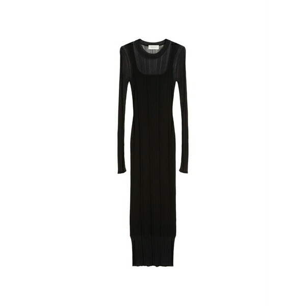 運動競技マックス レディース 衣裳 トップス Spxcaro ribbed knit MIDI dress Black