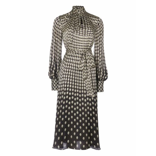 テンパリーロンドン レディース 衣裳 トップス Cowrie print belted dress Black