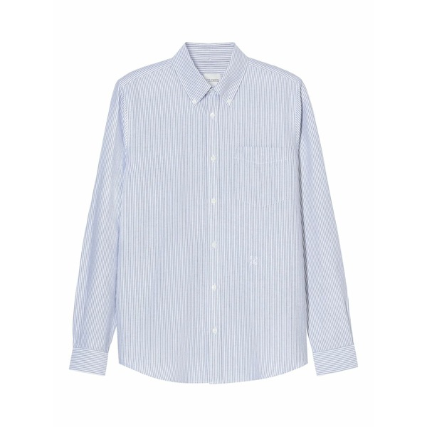 クローズド メンズ プルオーバー トップス Striped button-down shirt Blue