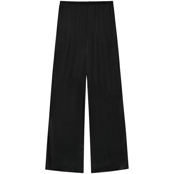 アニービン レディース 心地よいズボン下 ボトムス Aden high-waisted wide-leg trousers Black