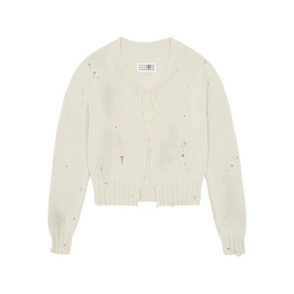 マルタンマルジェラ レディース 上衣＆上衣 アウター Distressed jacket White