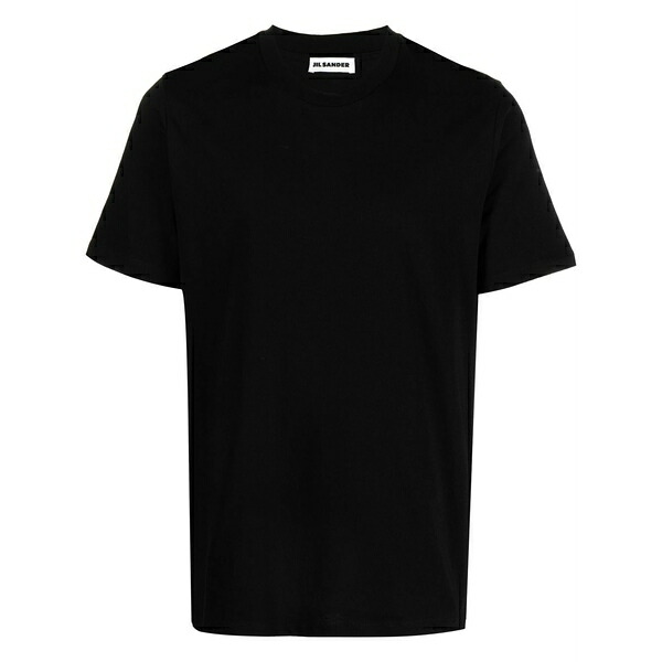 ジル・サンダー メンズ Tシャツ トップス Round-neck short-sleeve t-shirt Black|asty
