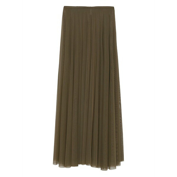 ノーマカマリ レディース スカート ボトムス Pleated mesh skirt Brown