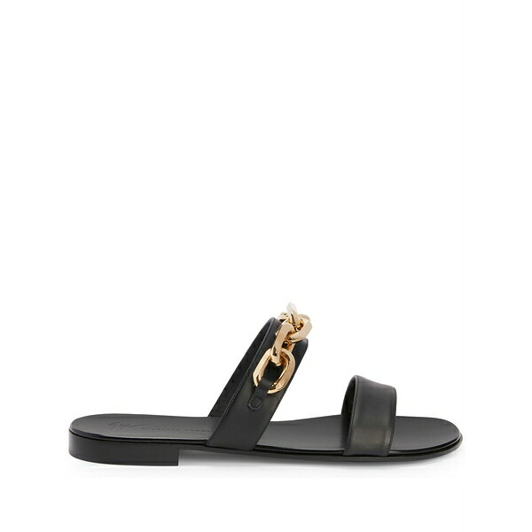 ジュゼッペザノッティ メンズ サンダル シューズ Aubert chain leather sandals Black｜asty