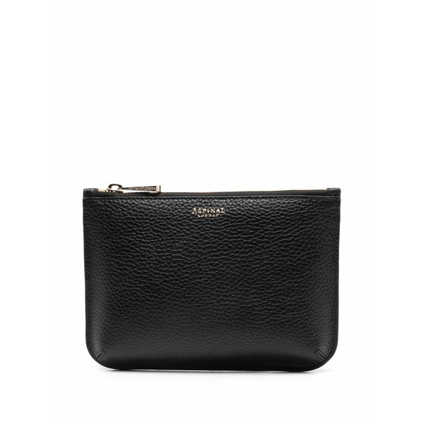アスピナルオブロンドン レディース 札入れ 佩び物 Medium ella leather pouch Black