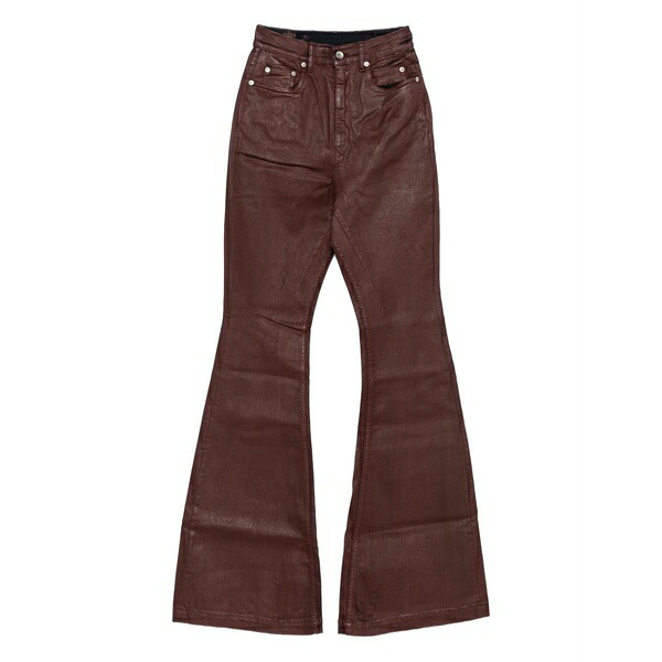 リックオウエンス レディース デニムパンツ ボトムス Bolan wax-coated jeans Red|asty