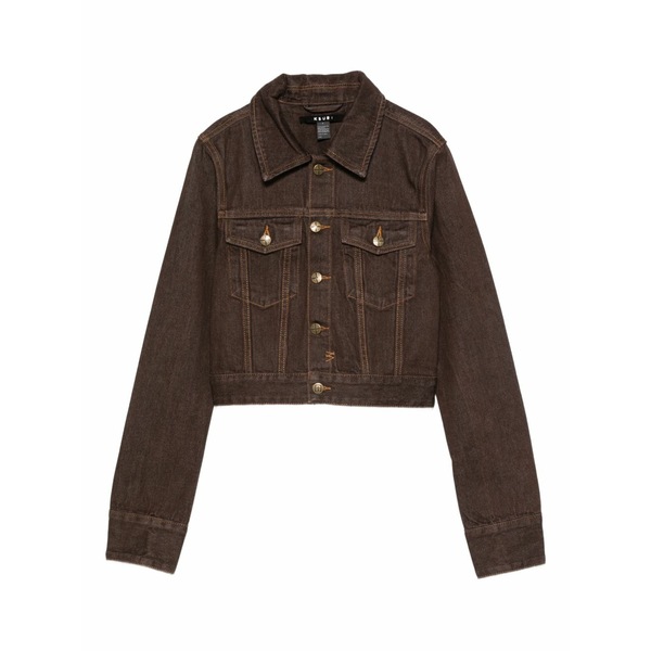 スビ レディース 上衣＆上衣 アウター Trucker denim jacket Brown レディースファッション-コート・ジャケット