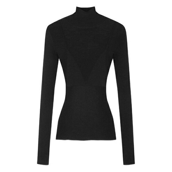 ヴェルサーチ レディース 編み物\u0026スウェーター アウター Virgin wool jumper Black