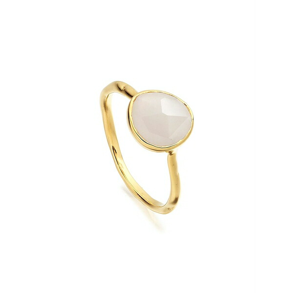 モニカヴィナダー レディース リング アクセサリー Siren stacking moonstone ring Gold｜asty