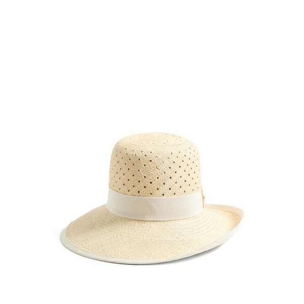 ヴァレンティノ ガラヴァーニ レディース 帽子 アクセサリー Vlogo signature hat in perforated panama Neutrals|asty