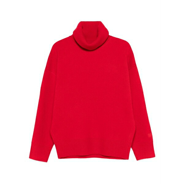トーテム レディース 編み物\u0026プルオーバー アウター Turtleneck seater Red