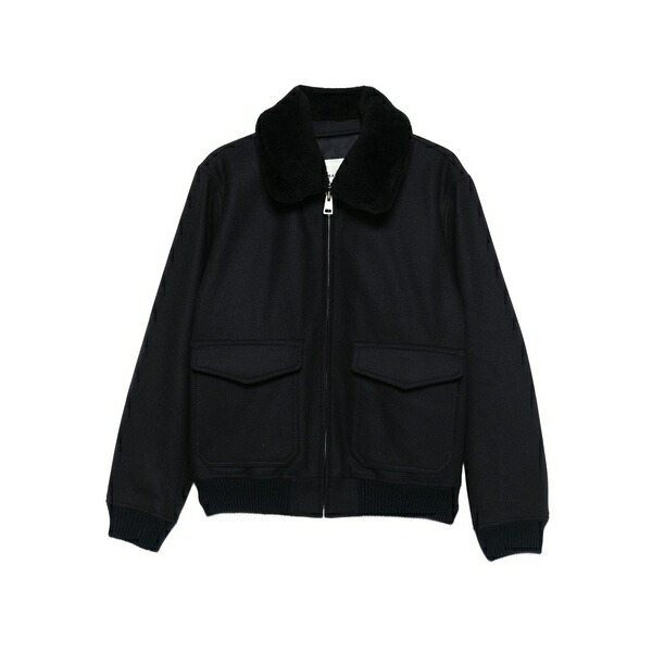 サンドロ メンズ ジャケット＆ブルゾン アウター Zip-up bomber jacket Blue｜asty
