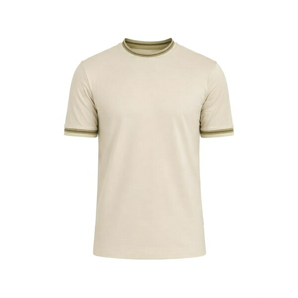 主任者 メンズ プルオーバー トップス Contrast-tipping t-shirt Neutrals