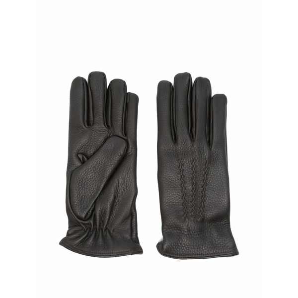 ラルディーニ メンズ グローブ 付属物 Leather stitched gloves Brown