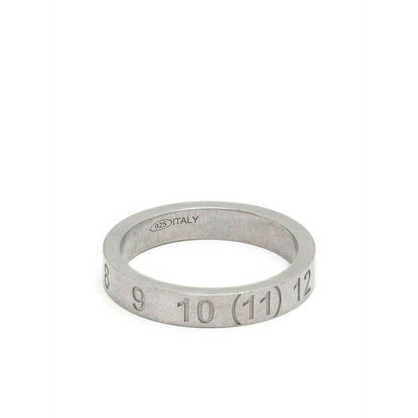 マルタンマルジェラ レディース リング アクセサリー Numerical engraved ring Silver｜asty