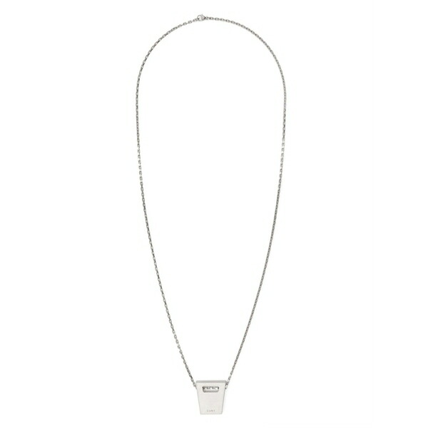 リックオウエンス メンズ 首飾り・チョー鉄道車両 付属物 Logo-engraved necklace Silver