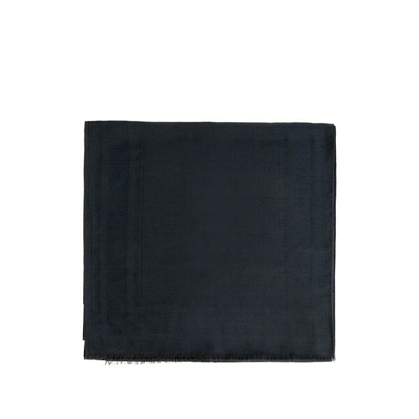 ブリオーニ メンズ マフラー・ストール・スカーフ アクセサリー Fringed-trim scarf Blue|asty