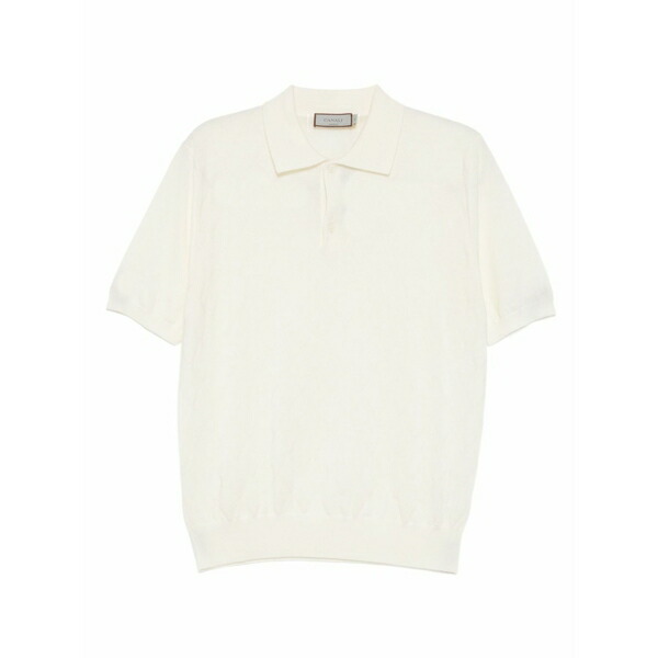 カナーリ メンズ ポロシャツ トップス Wool polo shirt Neutrals｜asty